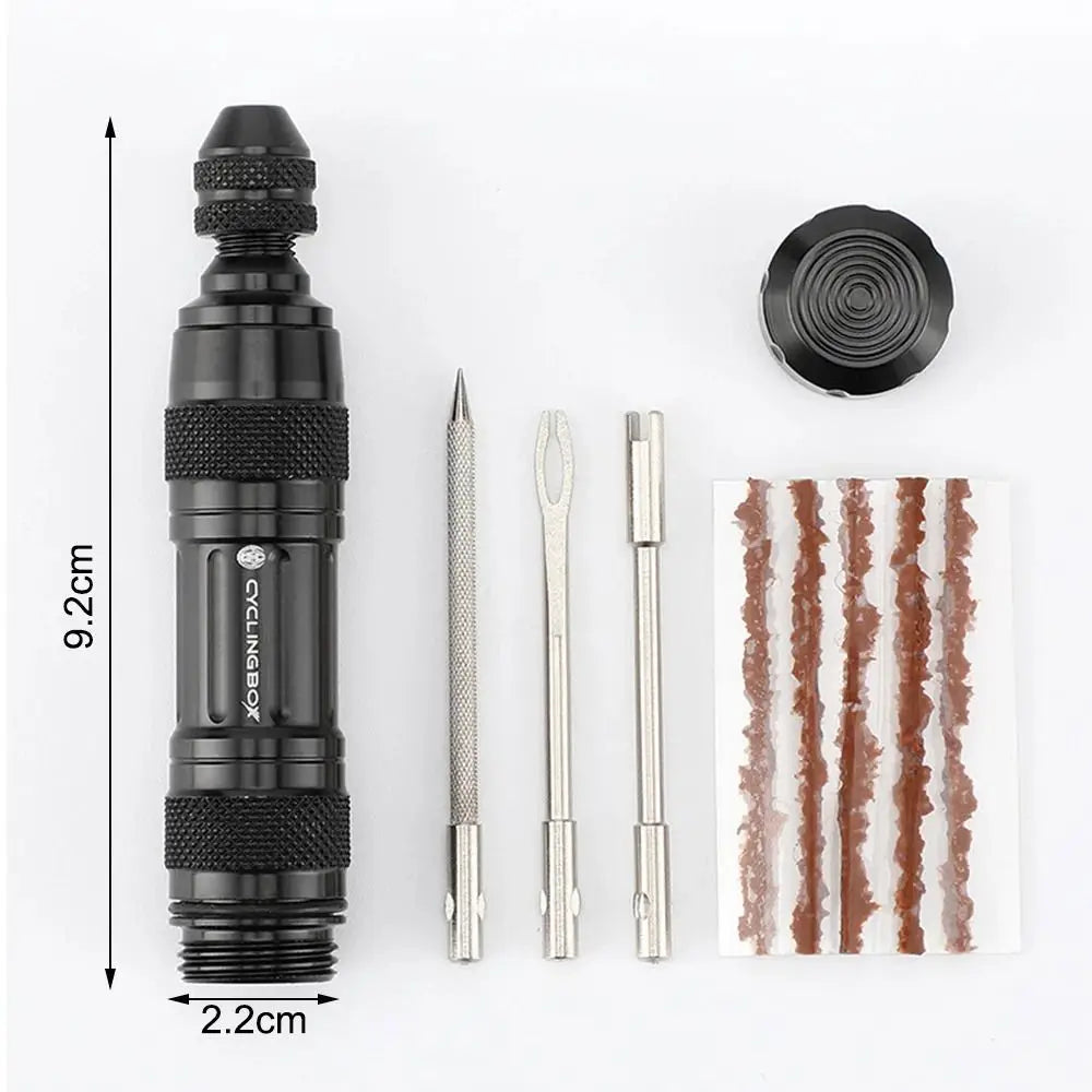 Tubeless Bike Tire Repair Tool Set – Aluminum Alloy Kit Bike Repair Tool Set PLUSH