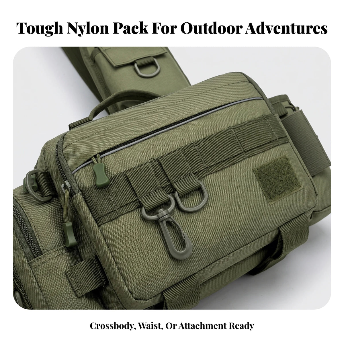 Fishing Waist Bag – Heavy-Duty Tackle Sling Pack Organizer Fishing Sling Pack PLUSH