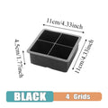 Silicone Ice Cube Tray Mold – Grid Design for DIY Ice Silicone Ice Tray PLUSH 4Grids