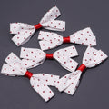 5pcs 15mm Polka Dot Pre-Tied Bows – DIY Hair & Craft Supplies Craft Bow Embellishments PLUSH white red