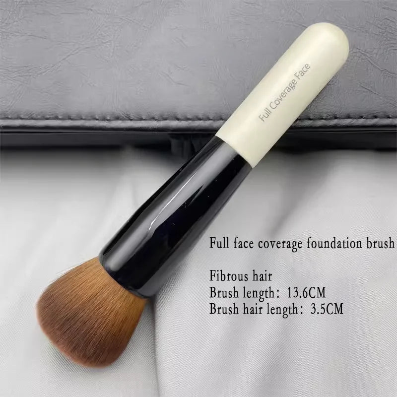Powder Makeup Brush – Wood Handle Soft Round Dense Bristle Makeup Brush PLUSH Full Coverage Brush