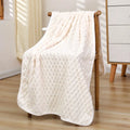 PLUSH 70x140cm Waffle Weave Bath Towel | Quick Dry Coral Fleece Bath Towel PLUSH White 70x140cm 1pc