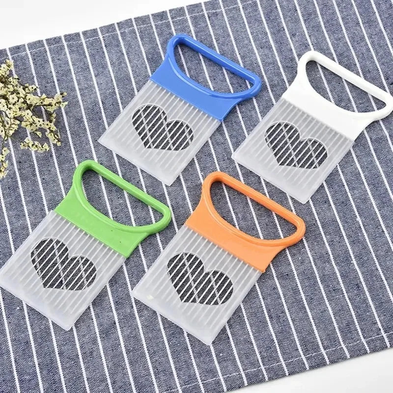 Stainless Steel Onion Holder & Vegetable Slicer Kitchen Tool Vegetable Slicer Tool PLUSH