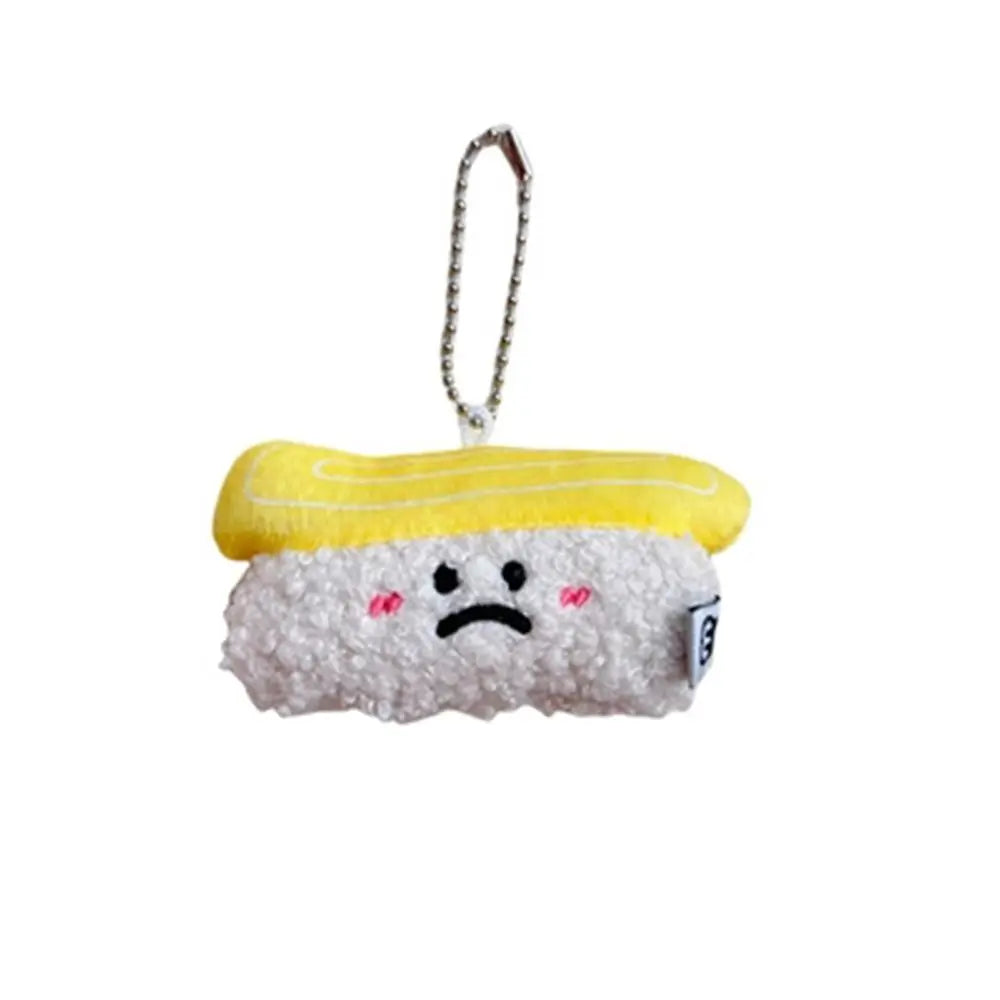 Sushi Shrimp Plush Keychain – Cute Kawaii Backpack Charm Novelty Plush Keychain PLUSH Style C