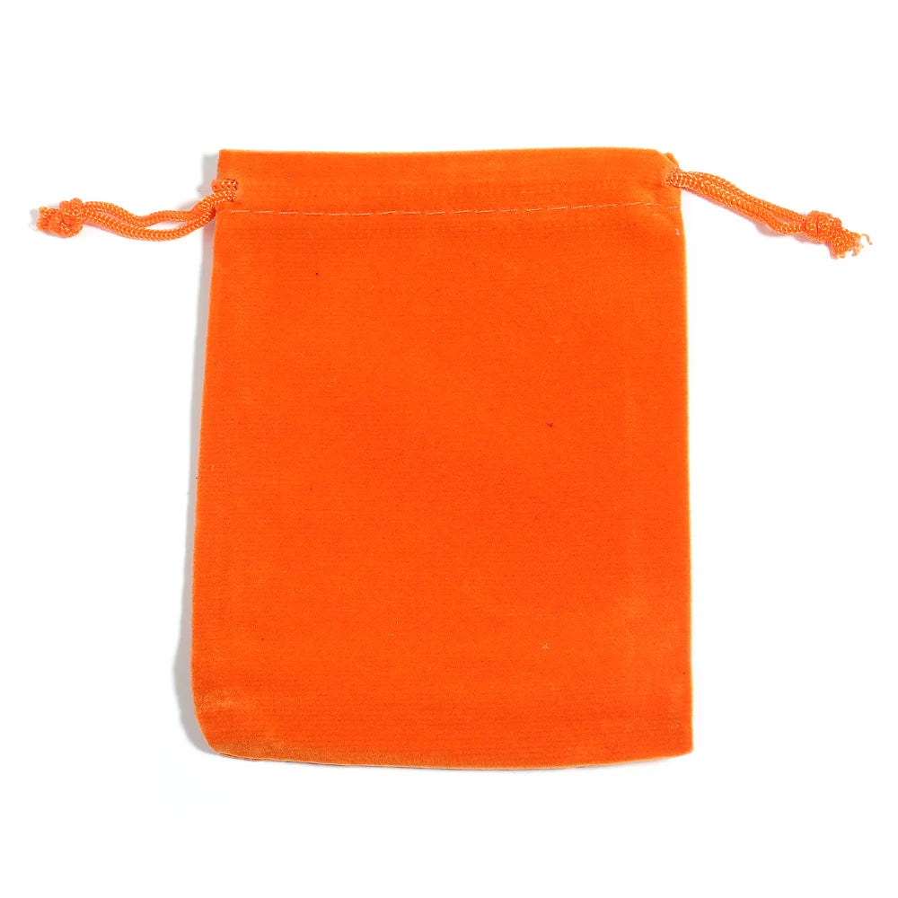 Velvet Drawstring Jewelry Pouches Gift Bags 5-10pcs Jewelry Packaging Pouch PLUSH Orange 5x7mm 10pcs