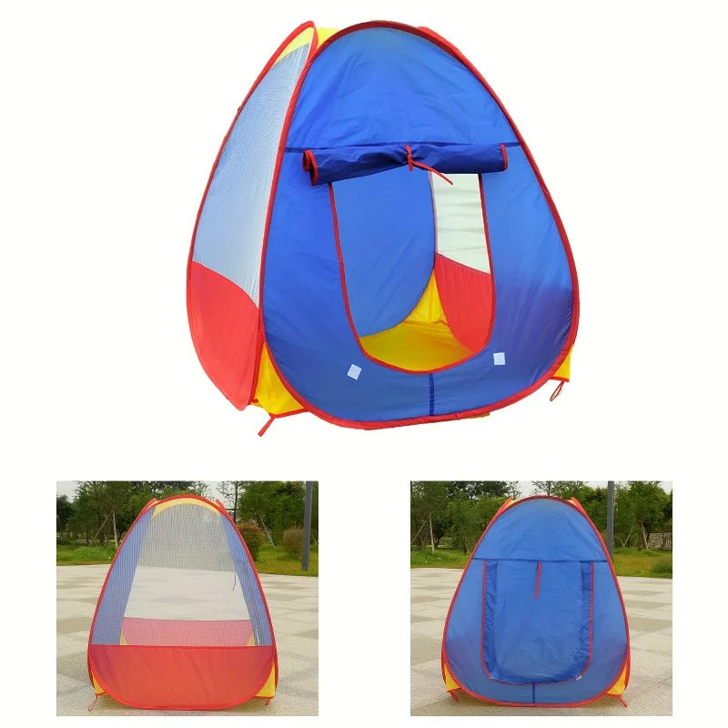 Kids Foldable Play Tent with Ball Pit – Colorful Playhouse Kids Play Tent PLUSH
