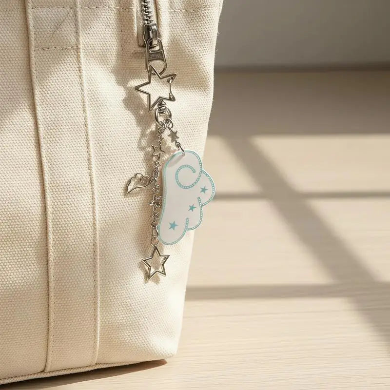 Y2K Star & Wings Keychain | Angel Bag Charm & Fairycore Pendant Bag Charm Keychain PLUSH