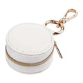 Round PU Leather Jewelry Box – Ring & Necklace Storage Case Jewelry Storage Box PLUSH Beige