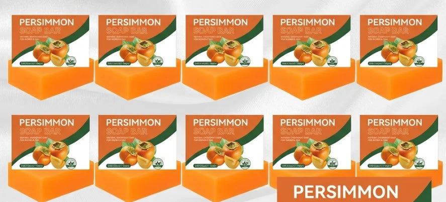 Persimmon Handmade Soap 100g – Natural Plant-Based Bar Natural Bar Soap PLUSH 10PCS
