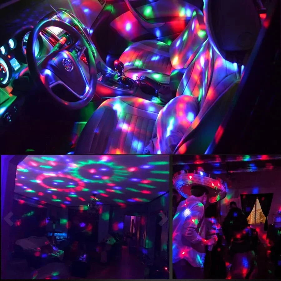 RGB LED Disco Ball Light – Sound Activated Party Stage Lamp LED Party Light PLUSH