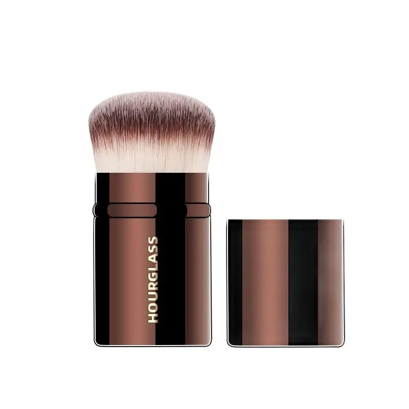 Hourglass No.23 Retractable Blush Brush – Soft Fiber Face Brush Makeup Brush PLUSH black