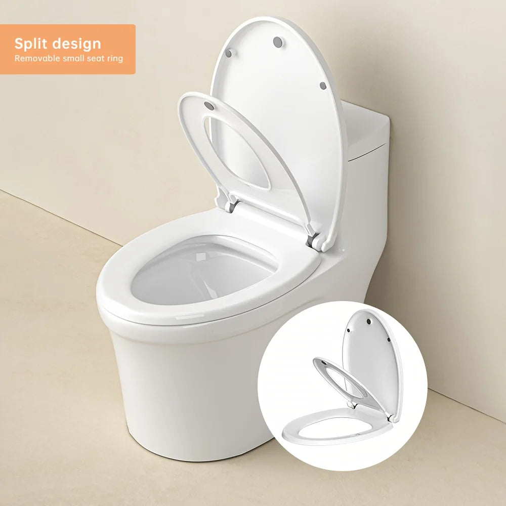 Soft Close Toilet Seat Universal Round Quick Release Plastic Soft Close Toilet Seat PLUSH
