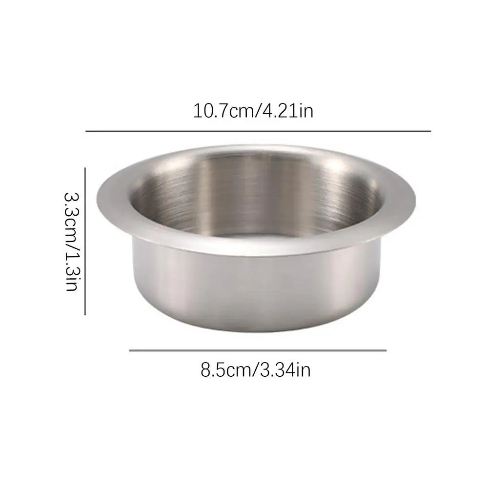 Stainless Steel Recessed Cup Holder Insert – Car Boat Truck Recessed Cup Holder PLUSH S Silver