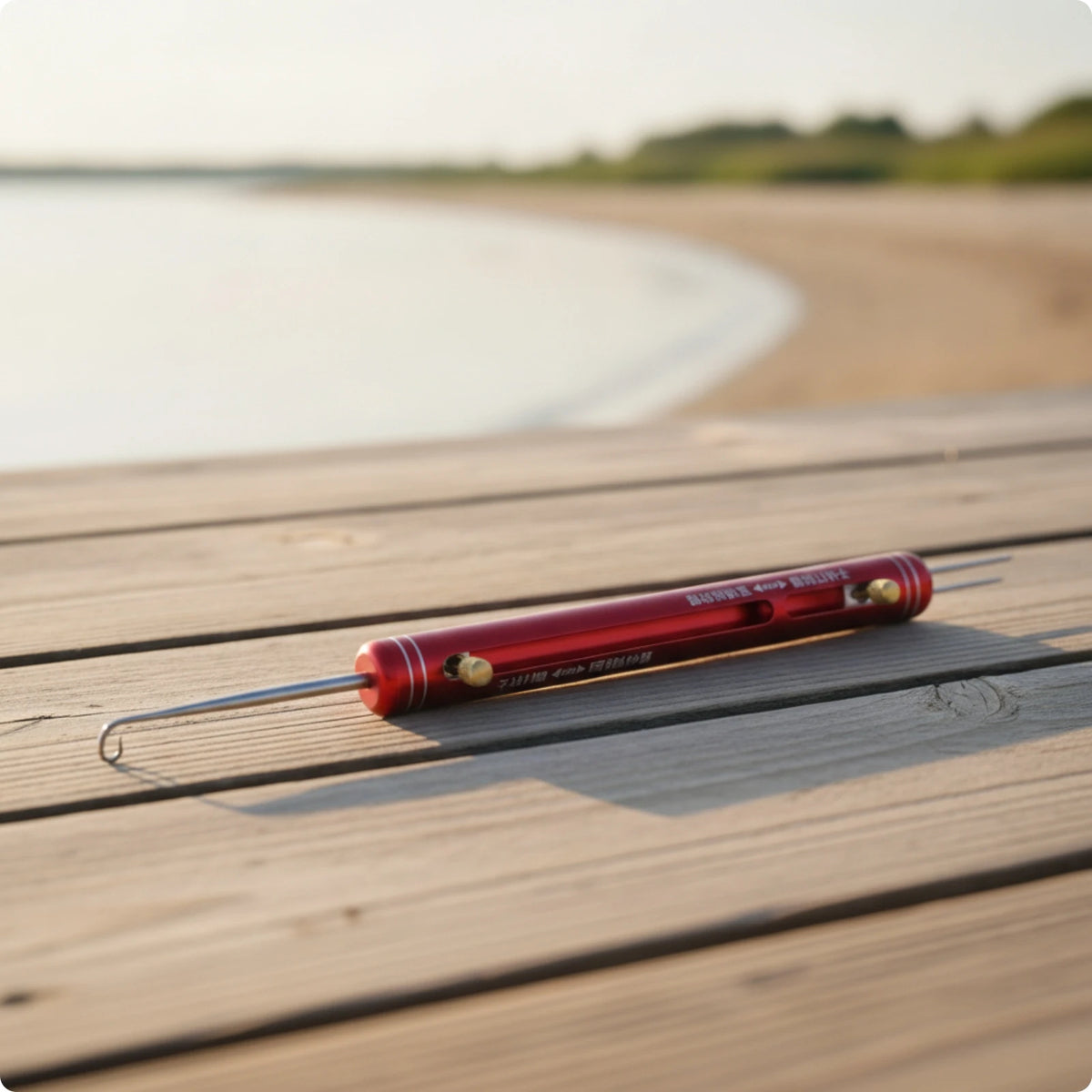 Fishing Hook Remover & Knot Tying Tool – Compact Angler Fishing Hook Remover PLUSH Red