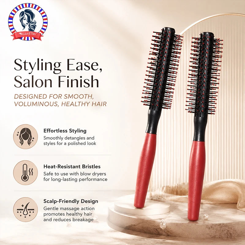 Professional Round Hair Brush – Anti-Static, Heat-Resistant Round Hair Brush PLUSH