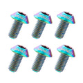 6pcs Titanium M5 Disc Brake Rotor Bolts T25 Torx Ultralight Disc Brake Bolts PLUSH Colorful