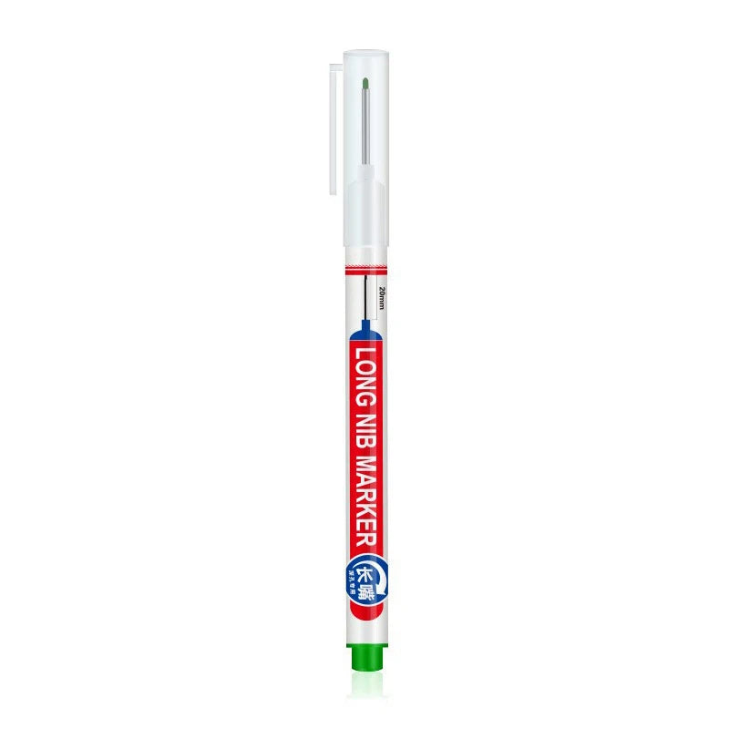 Long Nib Deep Hole Marker Pen – Waterproof 20mm Marking Tool Deep Hole Marker Pen PLUSH Green