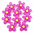 10pcs Sunflower Acrylic Beads 39x40mm | DIY Jewelry Making Acrylic Flower Beads PLUSH Rose Red