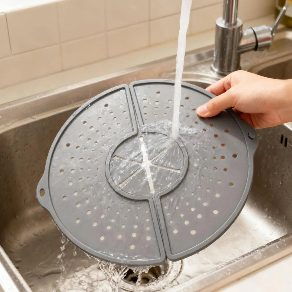Foldable Silicone Splatter Screen & Oil Splash Guard Splatter Screen PLUSH
