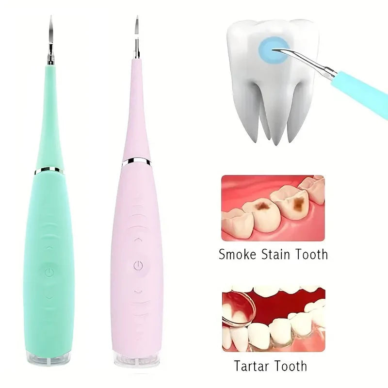Electric Sonic Teeth Cleaner & Plaque Remover | Home Dental Tool Electric Teeth Cleaner PLUSH