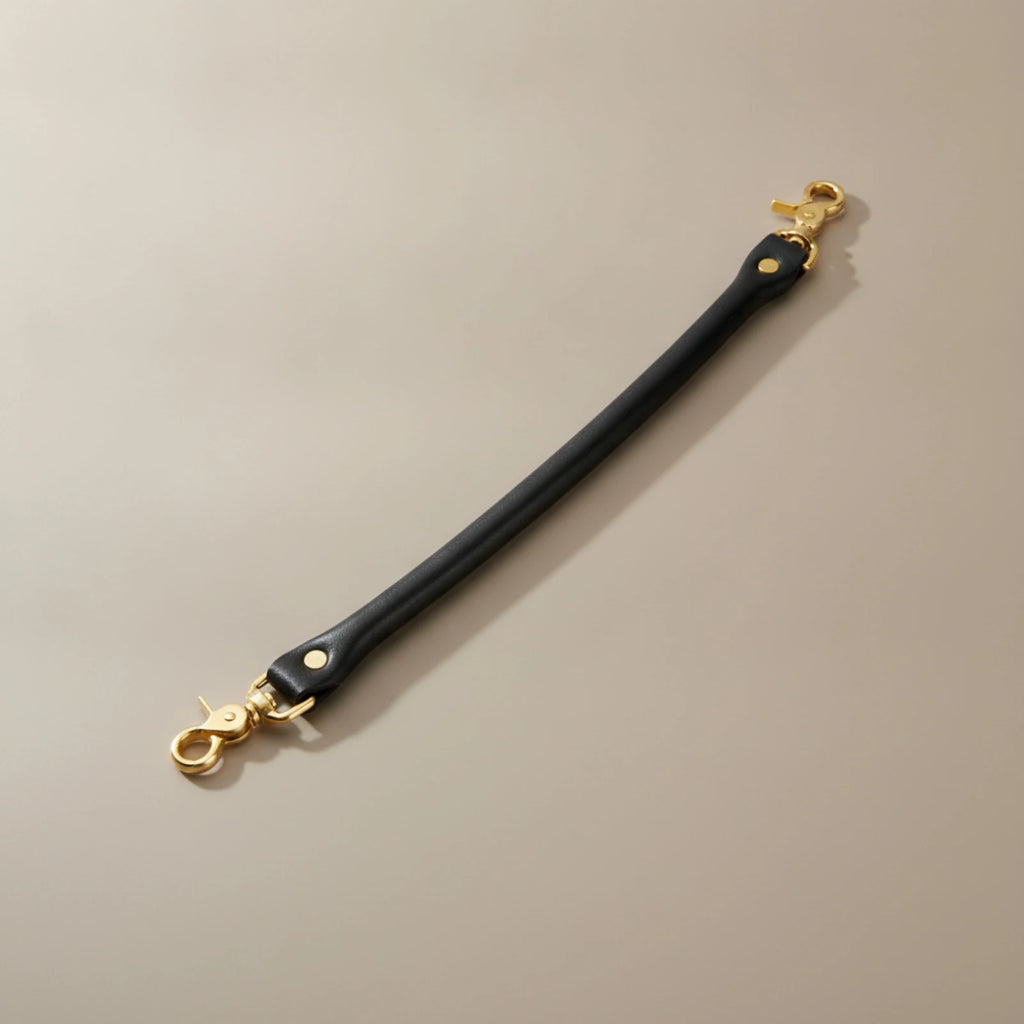 Reinforced Leather Saddle Grab Strap – Gold-Tone Hardware Saddle Grab Strap PLUSH