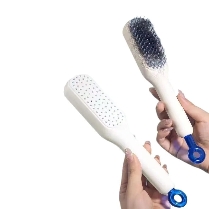 Self-Cleaning Anti-Static Massage Hair Comb | Retractable Brush Massage Hair Comb PLUSH