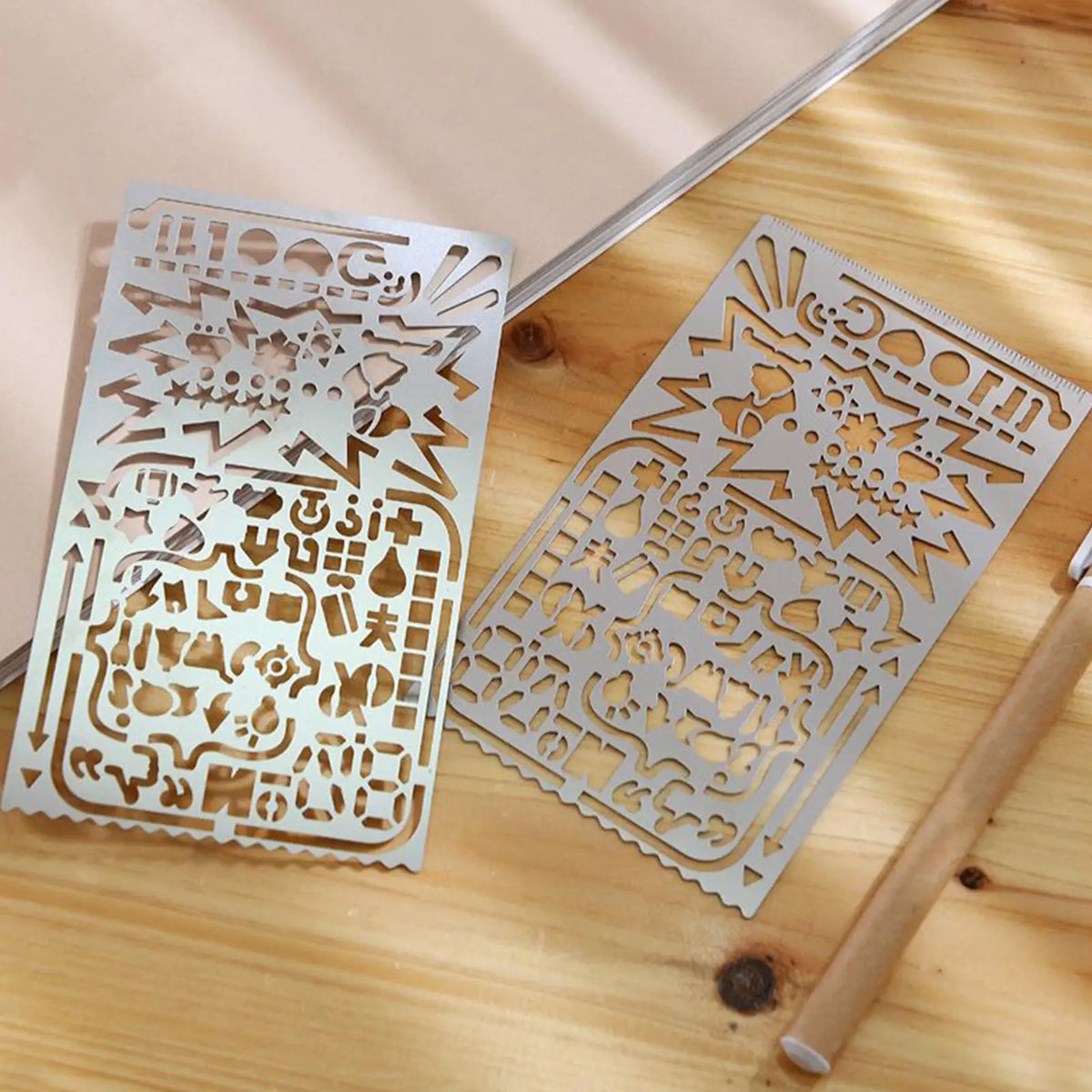 Stainless Steel Hollowed Drawing Template Stencil Ruler Drawing Template Stencil PLUSH