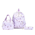 3-Piece Large Capacity Backpack Set – School, Travel & Commute Backpack Set PLUSH Purple