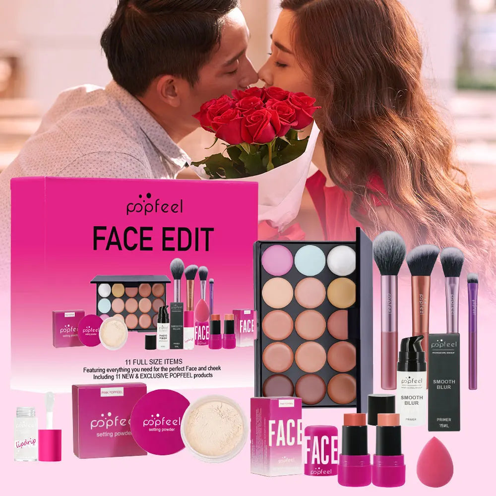 POPFEEL 11-Piece All-in-One Makeup Gift Set for Women & Girls Makeup Gift Set PLUSH