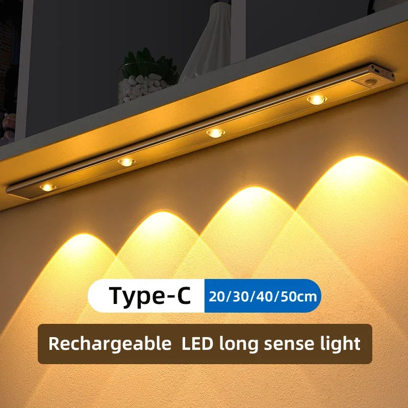 LED Motion Sensor Cabinet Night Light – USB Rechargeable LED Night Light PLUSH