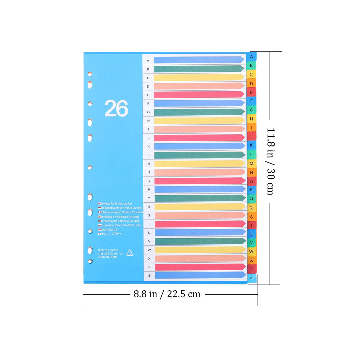 38-Pack Plastic Binder Index Tabs & Dividers for Notebooks Binder Index Dividers PLUSH