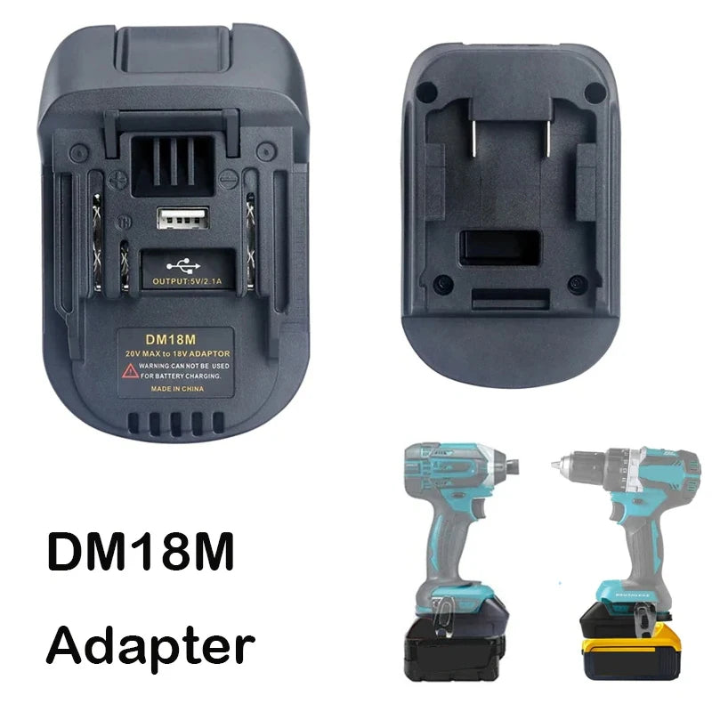 DM18M Battery Adapter – DeWalt 20V to Makita 18V Converter Battery Adapter PLUSH