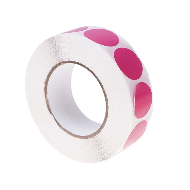 0.75" Color-Coded Adhesive Dot Labels 1000pcs – Archery Training Archery Training Labels PLUSH Pink