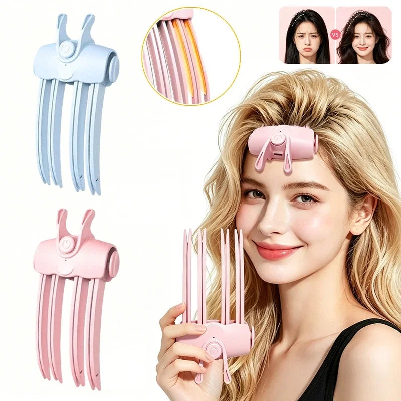 Electric Heated Root Volumizing Clip – Rechargeable Hair Styler Heated Hair Styling Clip PLUSH