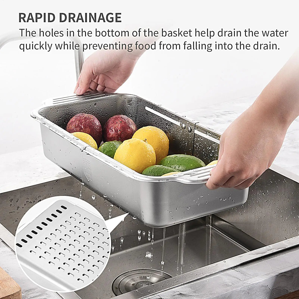 Adjustable Stainless Steel Sink Drying Rack & Dish Drainer Sink Drying Rack PLUSH