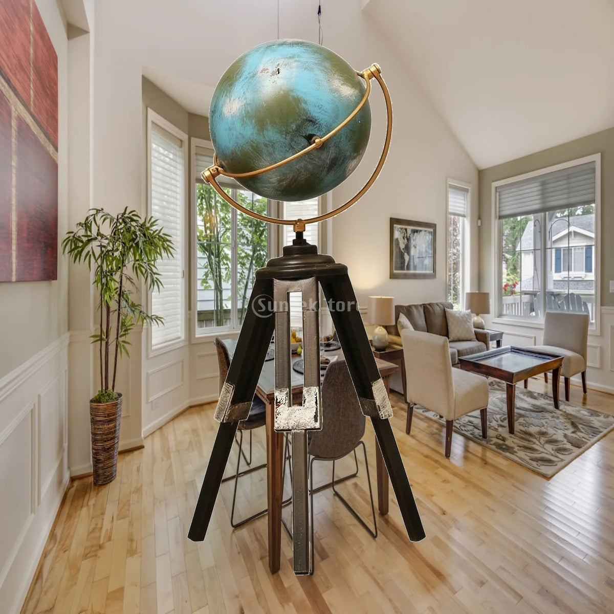 Vintage Wrought Iron Globe Display | Rotating Desktop Sphere Decor Desktop Globe Decor PLUSH Default Title