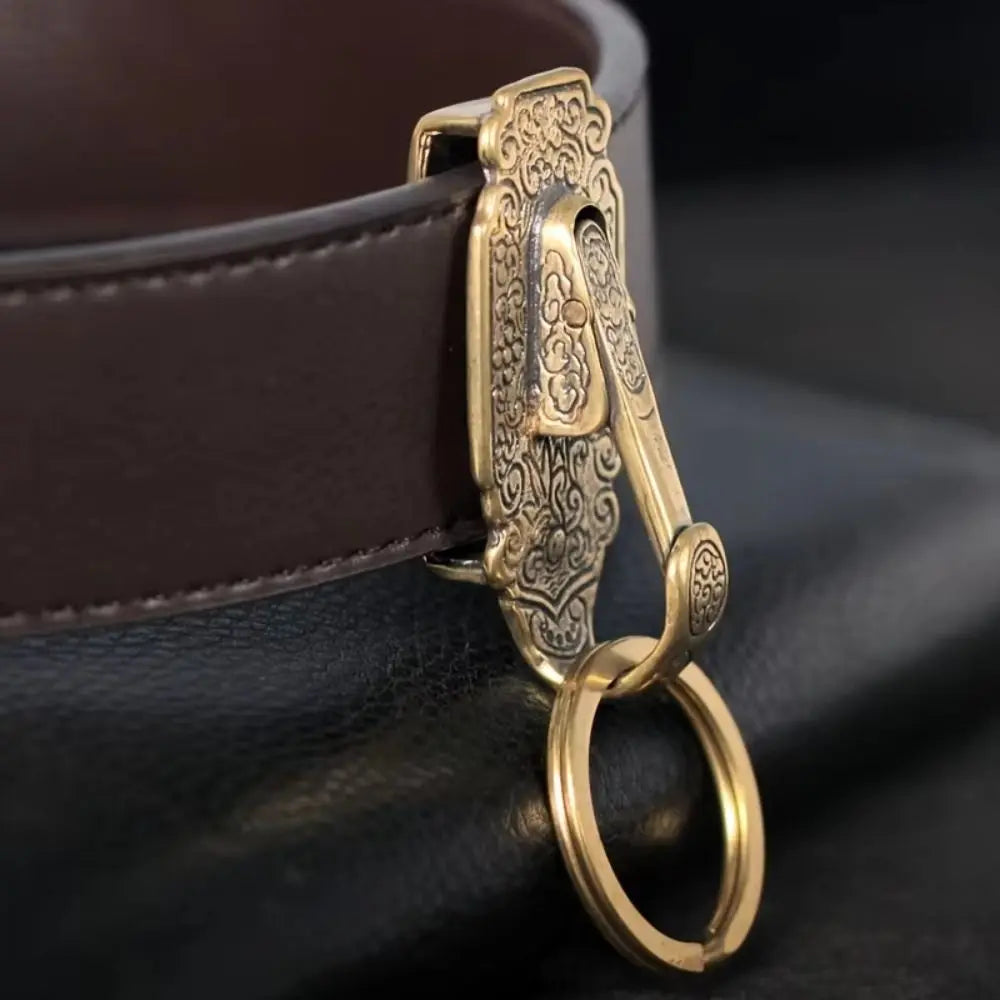 Solid Brass Belt Buckle Snap Clasp Key Ring – DIY Leather Craft Brass Snap Clasp PLUSH