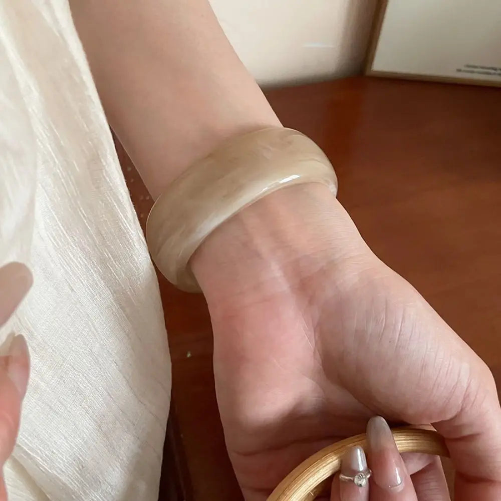Irregular Acrylic C-Shape Cuff Bangle | Wide Open Wrist Jewelry Acrylic Cuff Bangle PLUSH