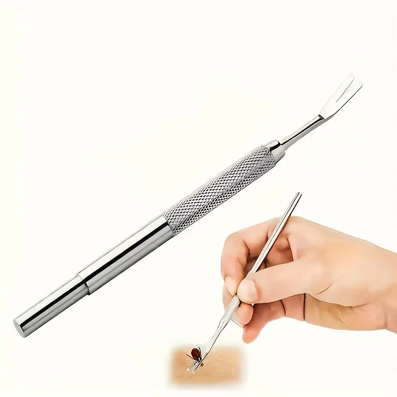 Stainless Steel Tick & Flea Remover for Cats & Dogs | 1-2pcs Pet Tick Remover PLUSH