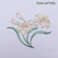 Embroidered Flower Iron-On Patch – DIY Fabric Appliqué Embroidered Fabric Patch PLUSH D