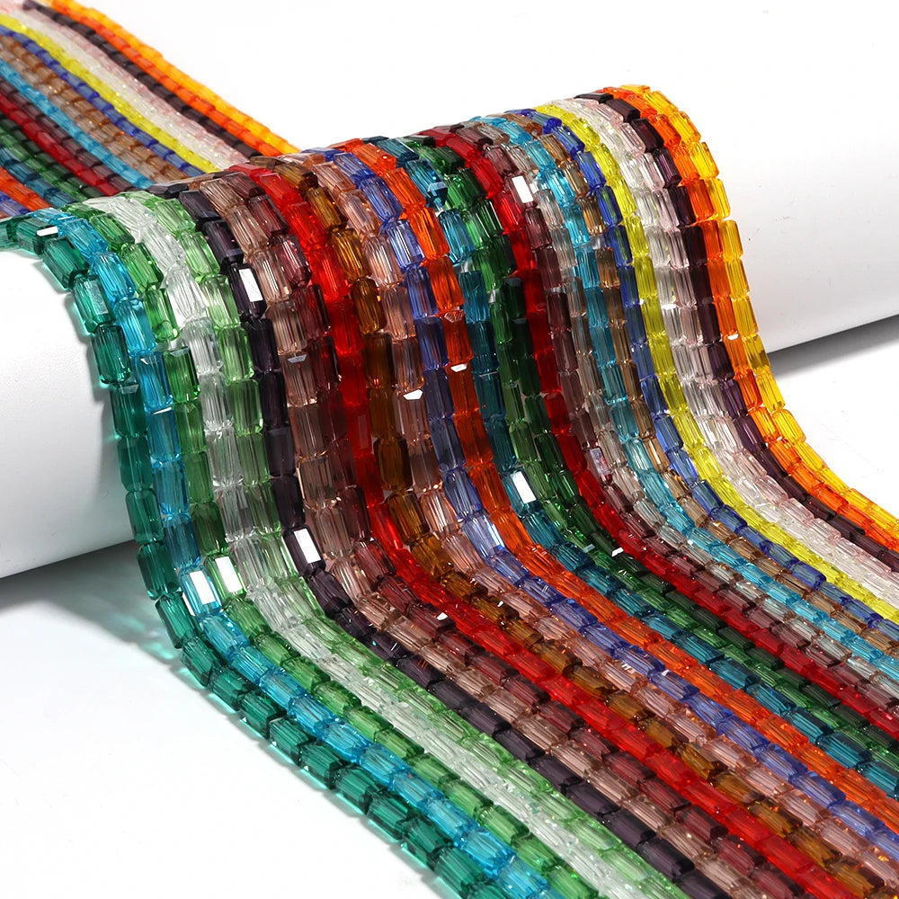 70-80pcs Cube Glass Spacer Beads – Colorful DIY Jewelry Glass Spacer Beads PLUSH