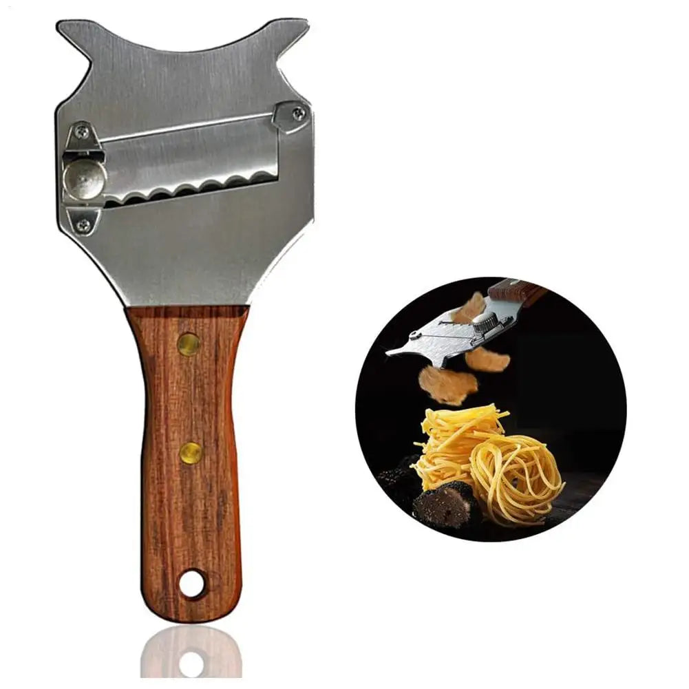 Stainless Steel Truffle & Cheese Slicer | Adjustable Blade Cheese & Truffle Slicer PLUSH