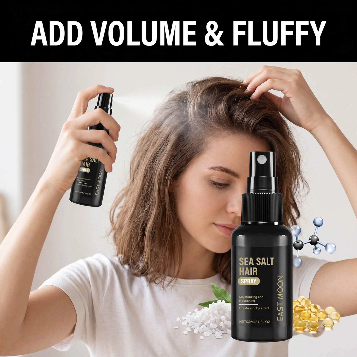Sea Salt Hair Texturizing Spray – Volume, Texture & Hold 30ml Hair Texturizing Spray PLUSH