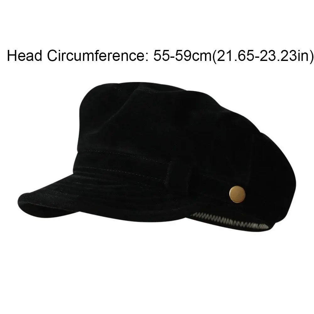 Suede Beret Hat Women – Flat Top Newsboy Cap All Seasons Beret Hat PLUSH