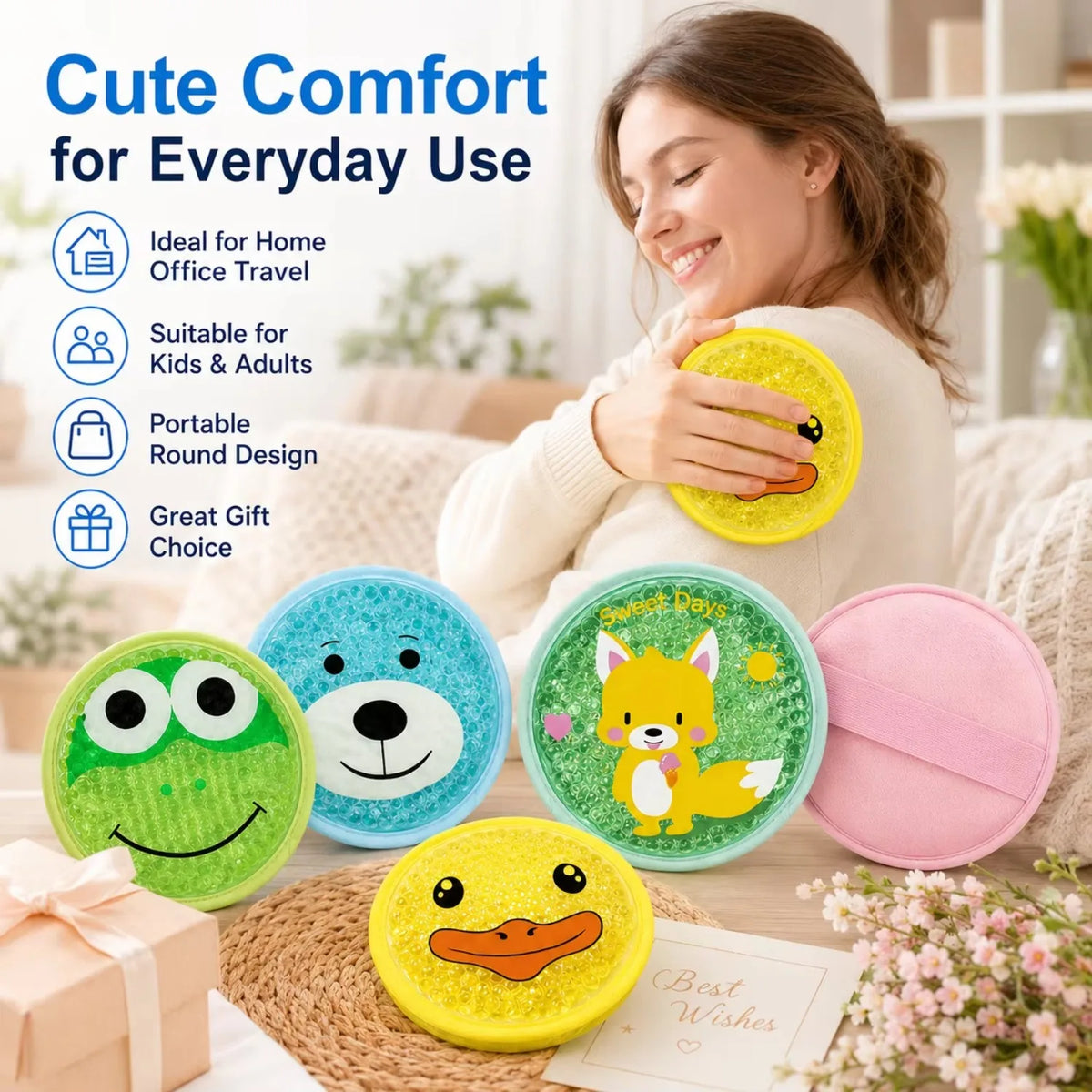 Reusable Gel Ice Packs – Flexible Hot & Cold Compress Hot Cold Gel Pack PLUSH