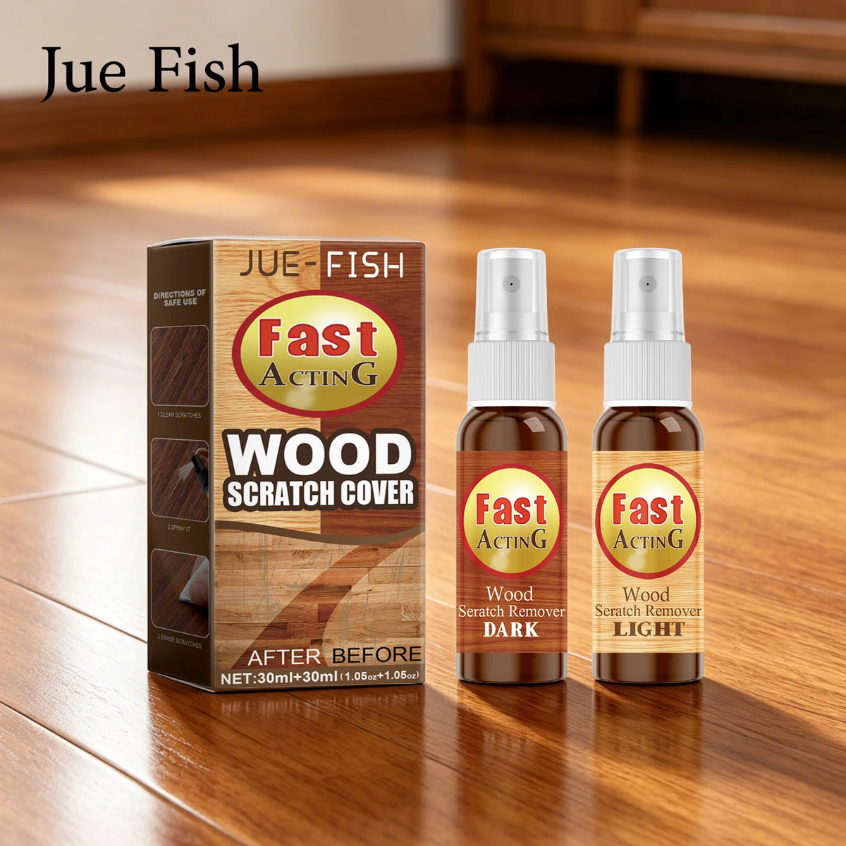Wood Floor Restore & Scratch Repair Spray | Fast-Acting Liquid Floor Repair Spray PLUSH