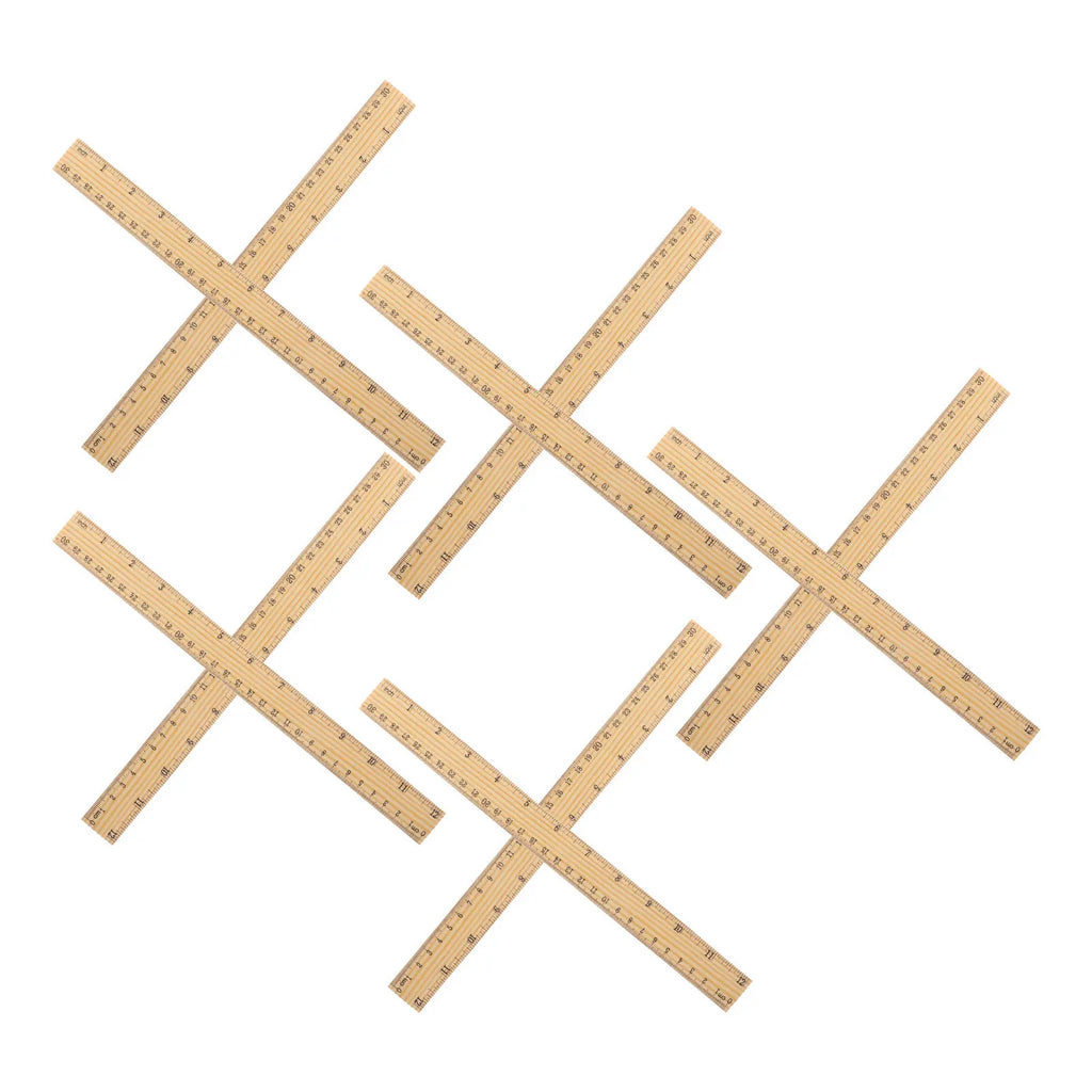 10pcs Wooden Dual Scale Rulers – Metric & Imperial Craft Tool Wood Measuring Ruler PLUSH