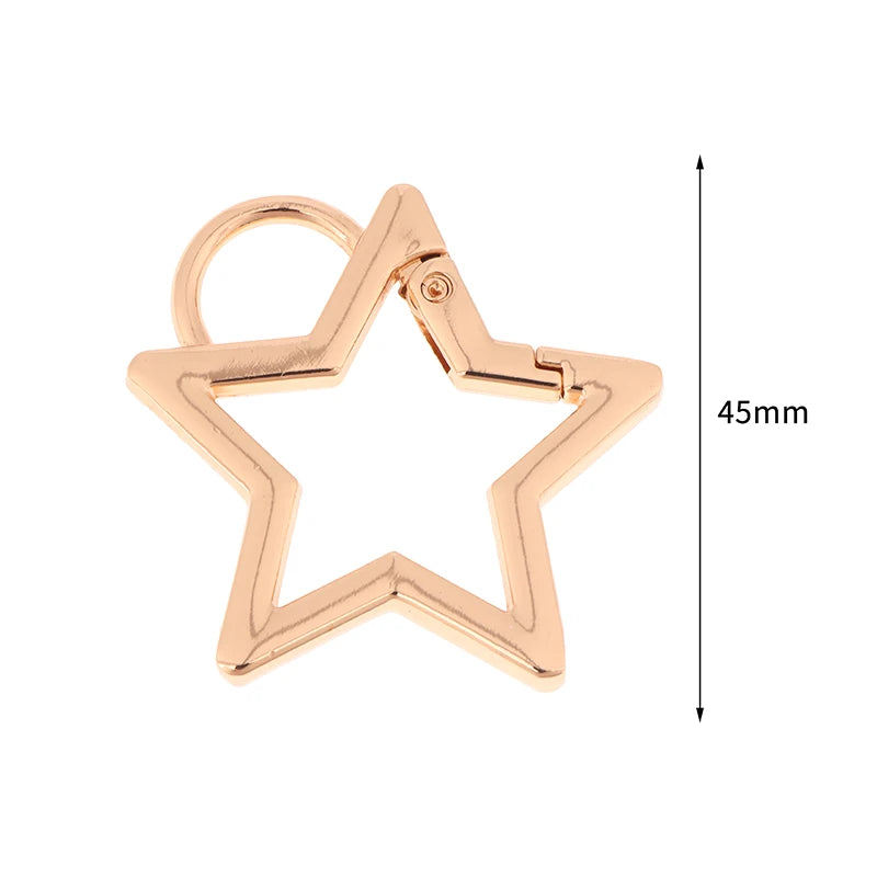 Star Hollow Spring Clasp Carabiner Clip – DIY Jewelry Connector Jewelry Clasp Connector PLUSH A16