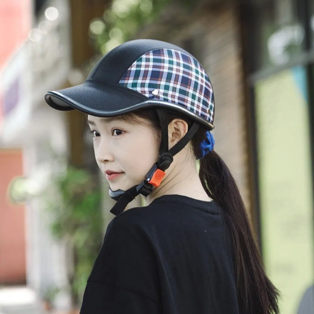 Baseball Cap Cycling Helmet – Adjustable Half Helmet for Men & Women Cycling Helmet PLUSH