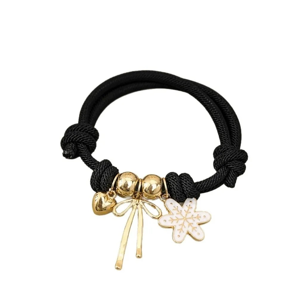 Christmas Santa Claus Braided Charm Bracelet – Adjustable Charm Bracelet PLUSH
